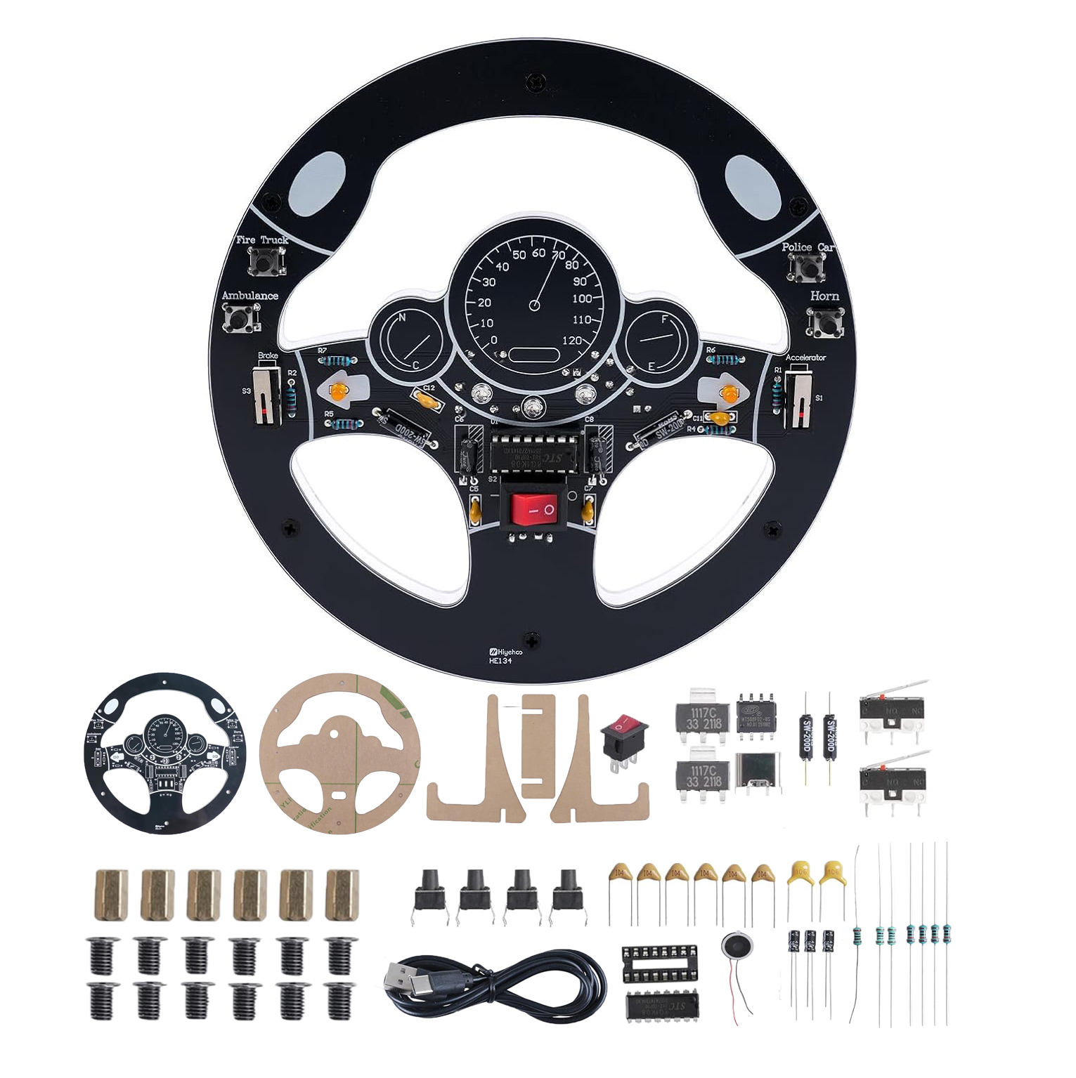 Car Steering Wheel DIY Solderi - Diy Electronics Kits For Adults avaliação e preço