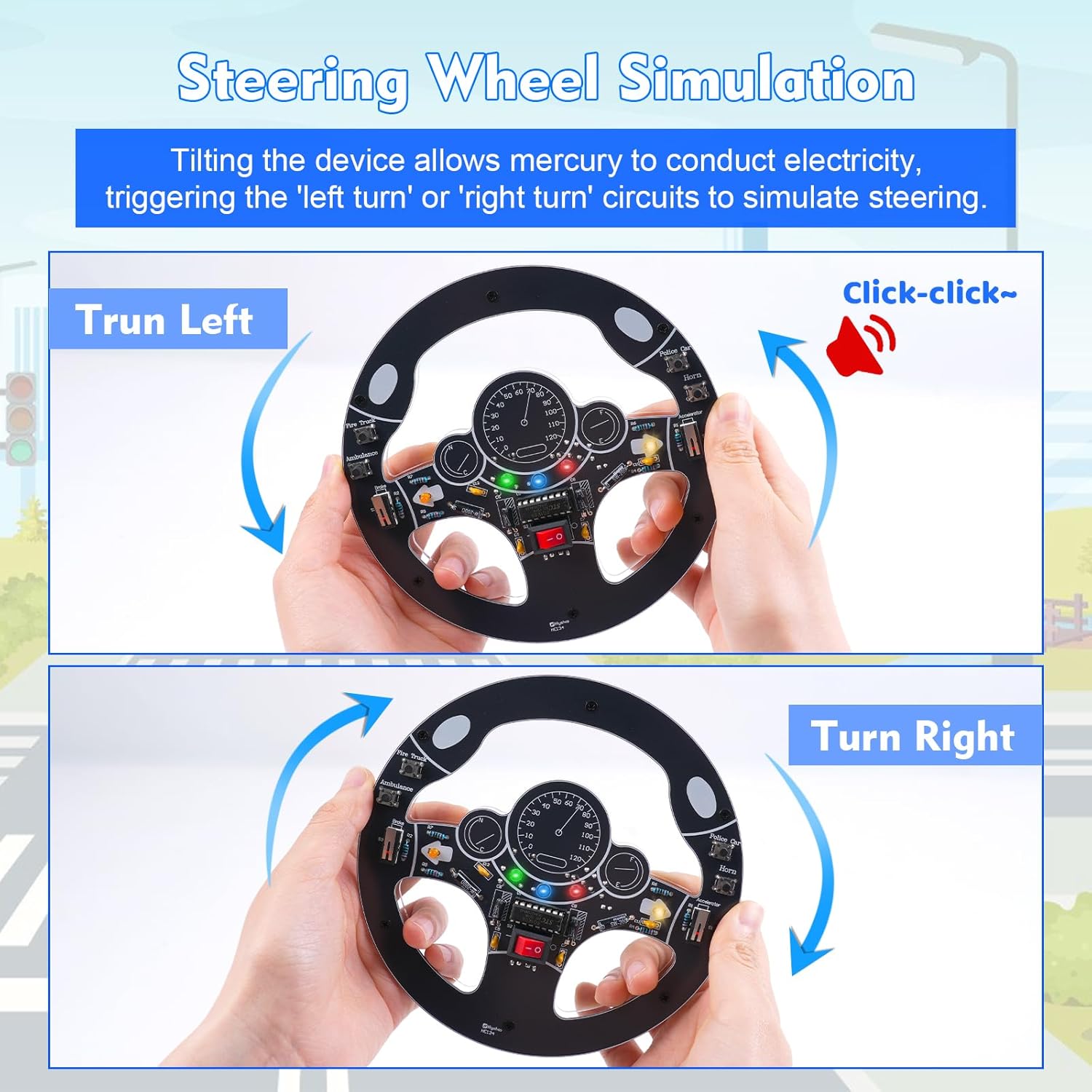 Car Steering Wheel DIY Solderi - Diy Electronics Kits For Adults avaliação e preço
