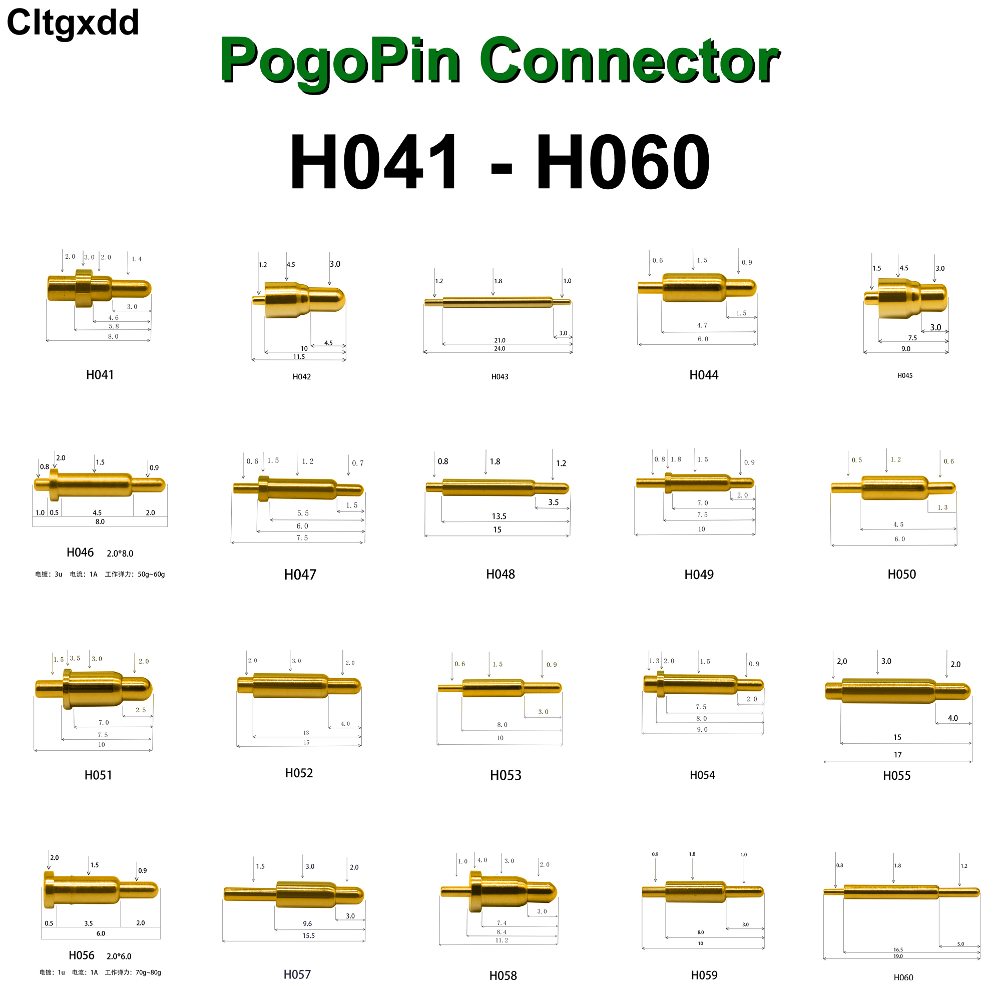 5PCS H041-H060 High Current Sp - Male Female Header Pin avaliação e preço