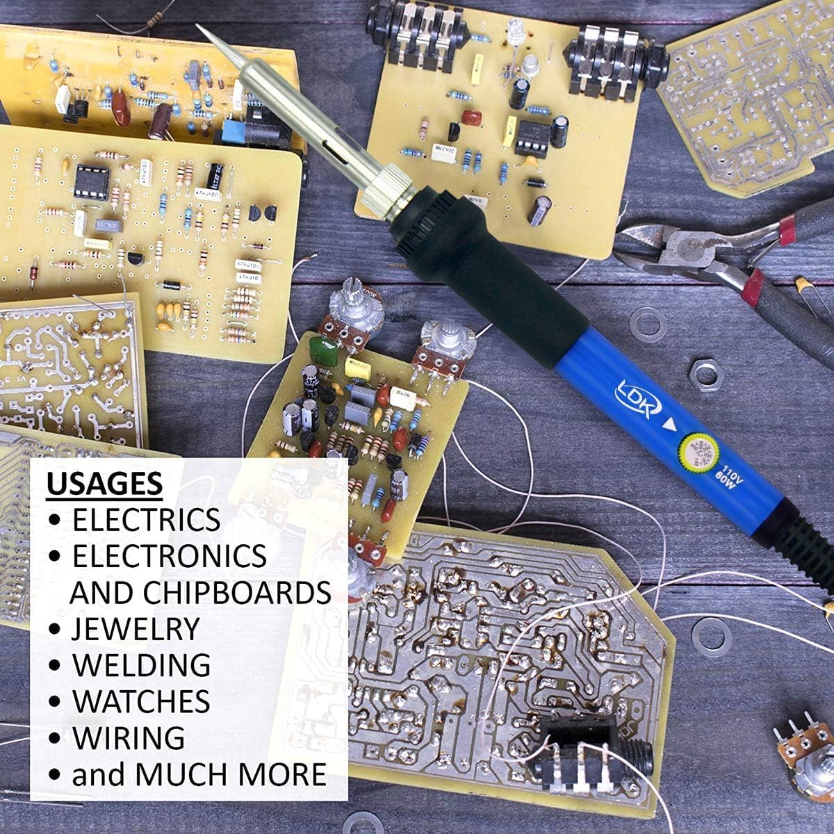 Soldering Iron Kit 60W with Ad - Desoldering Pump Solder avaliação e preço