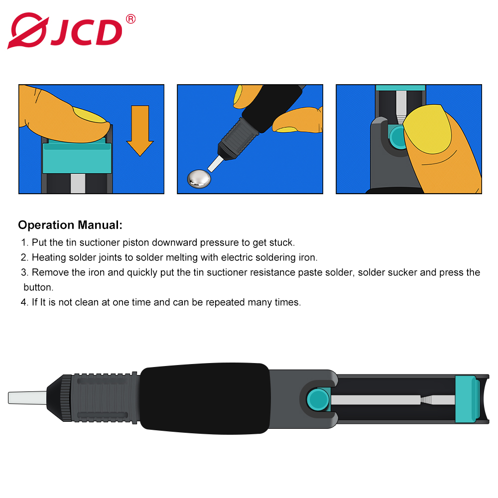 JCD Aluminum Metal Desoldering - Desoldering Pump Solder avaliação e preço