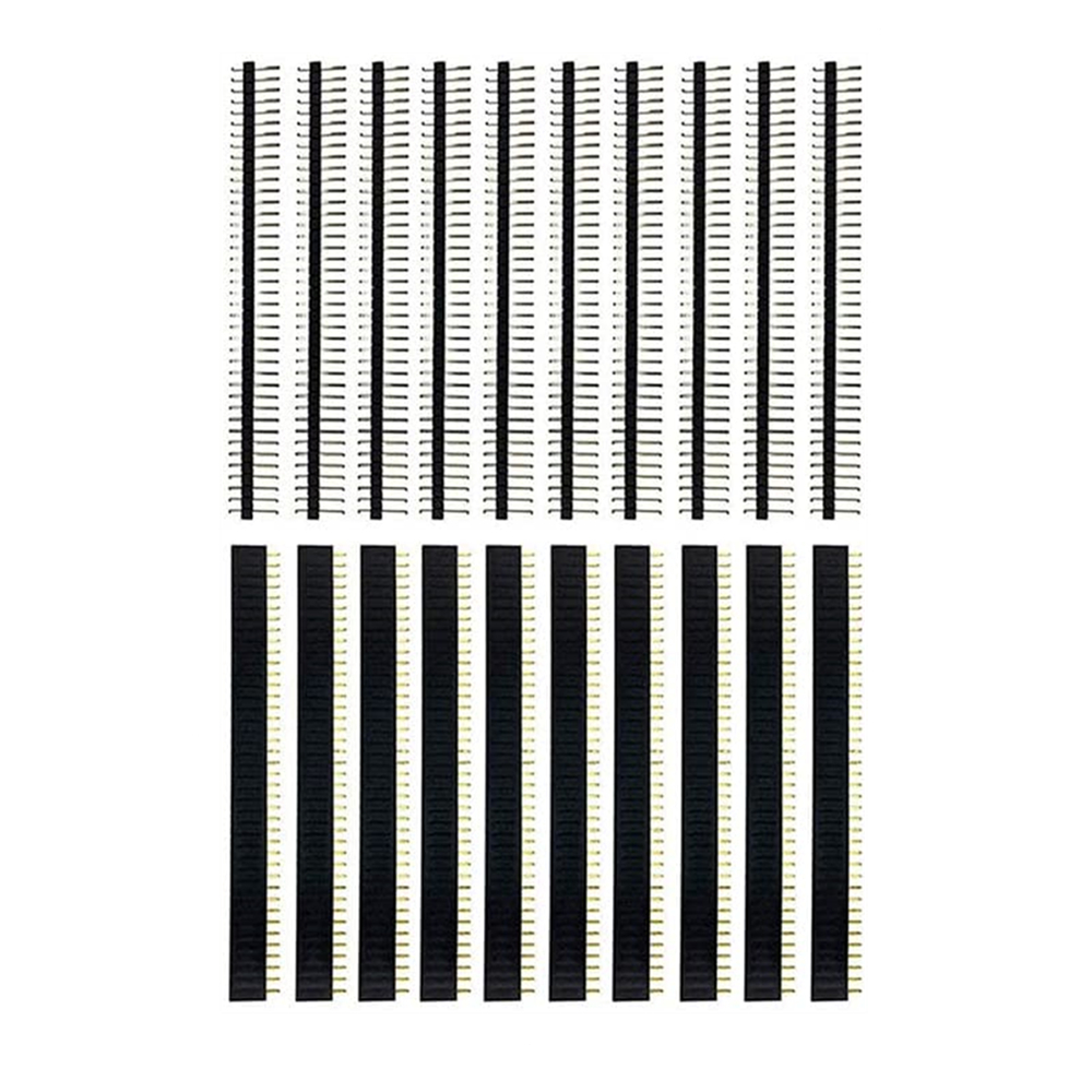 20 Pcs 10 Pairs 40 Pin 1x40 Si - Male Female Header Pin avaliação e preço