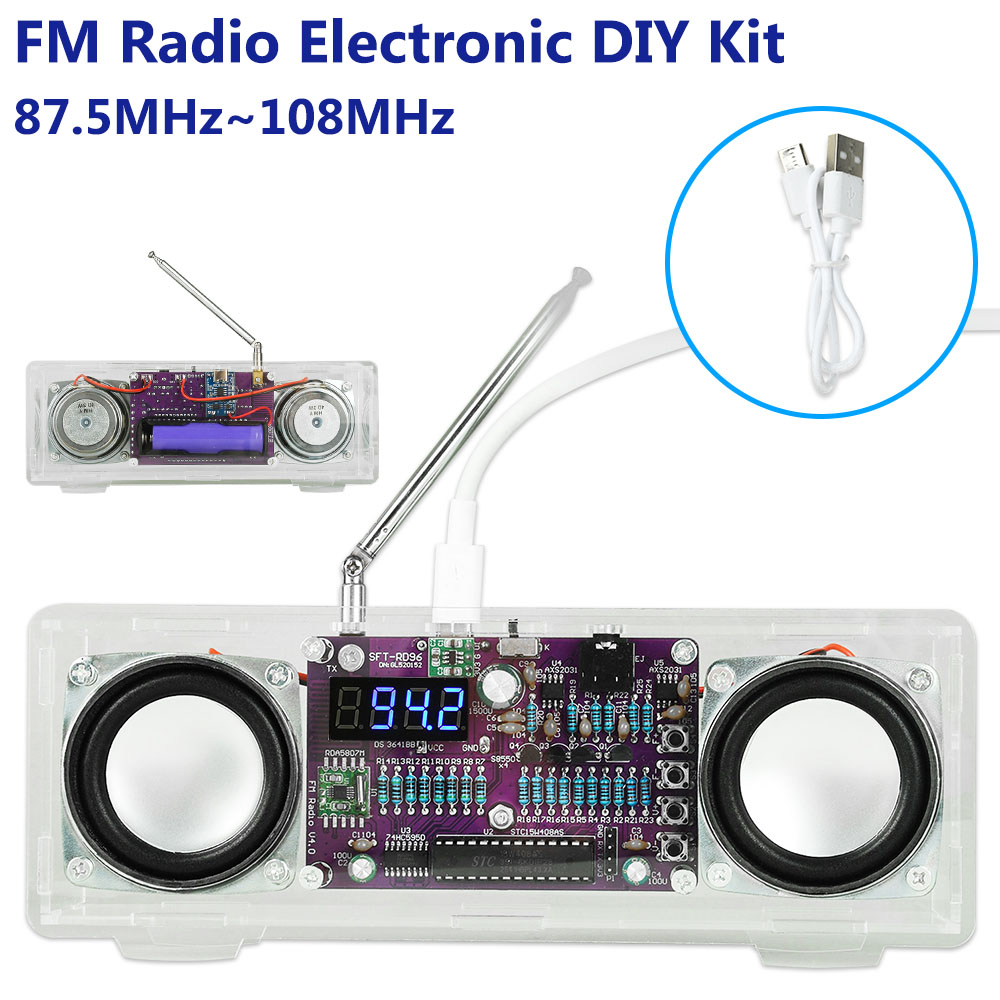 FM Radio Electronic 87.5MHz~10 - Diy Electronics Youtube Channel avaliação e preço