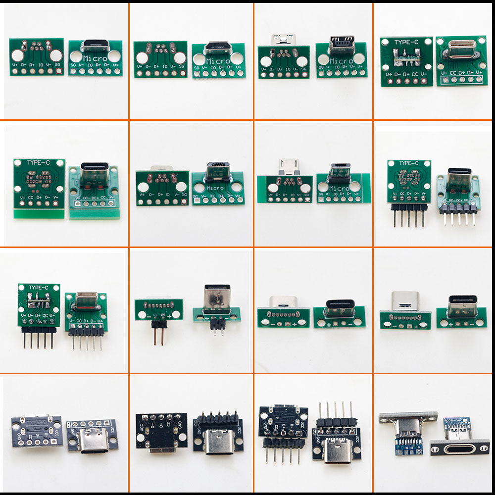 Micro Mini USB Type C 2Pin USB - Male Female Header Pin avaliação e preço