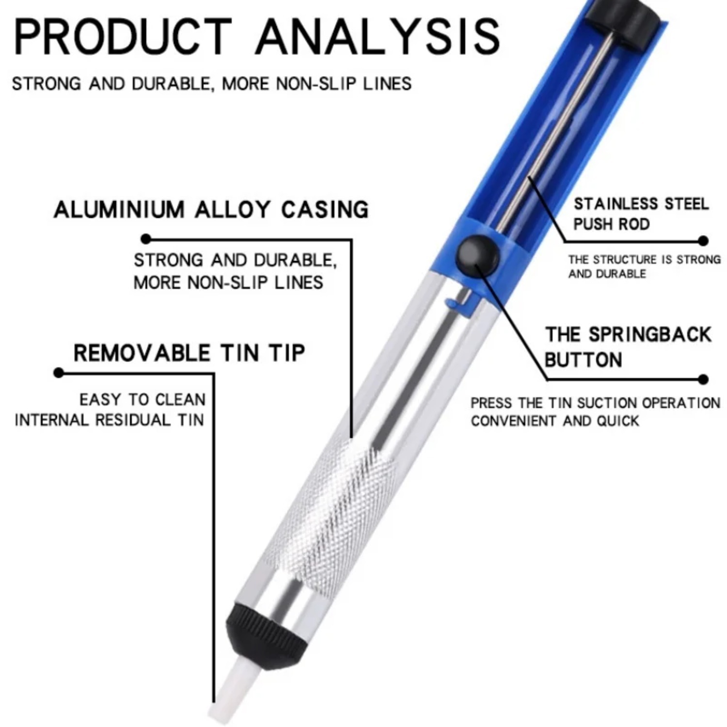 Aluminum Metal Desoldering Pum - Desoldering Pump Solder avaliação e preço