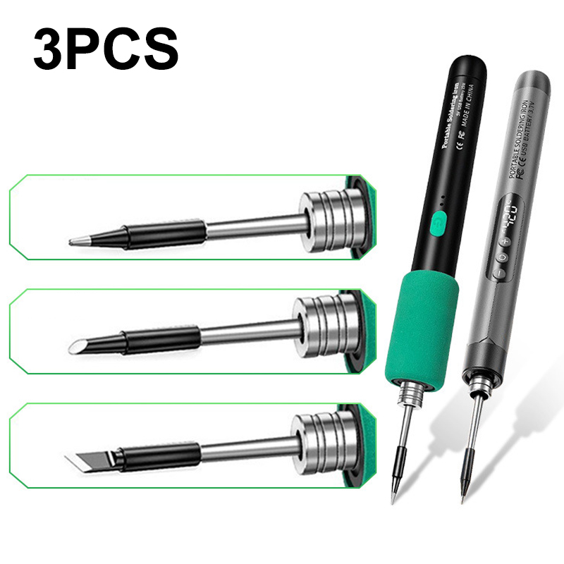 3Pcs USB Soldering Iron Tip wi - Diy Electronics Repair avaliação e preço