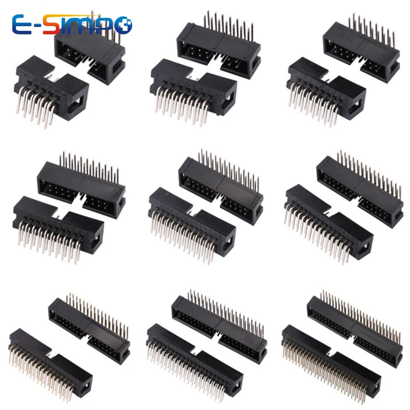 10pcs DC3 2.54mm DIP RA Right  - Male Female Header Pin avaliação e preço