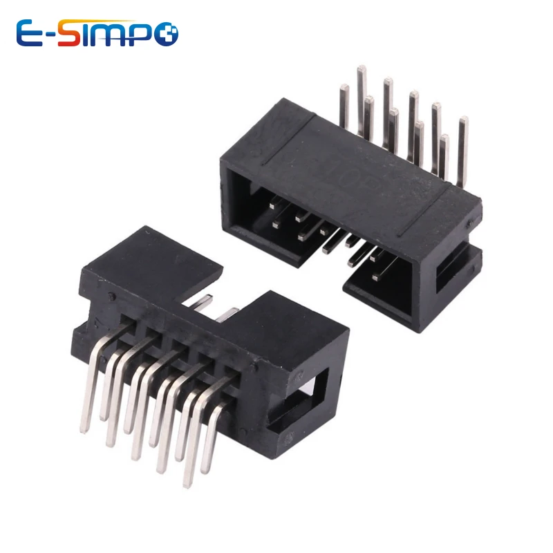 10pcs DC3 2.54mm DIP RA Right  - Male Female Header Pin avaliação e preço