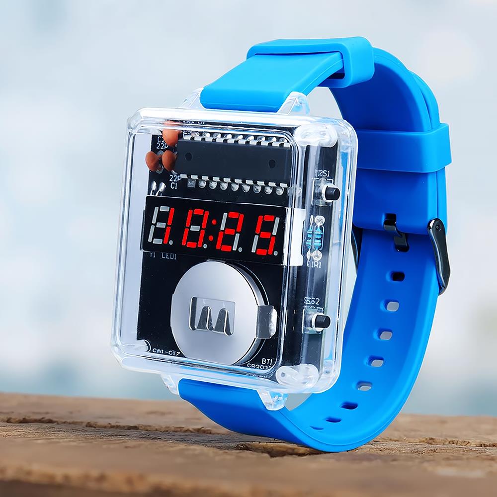 LED DIY Electronic Watch Kit D - Diy Electronics Youtube avaliação e preço
