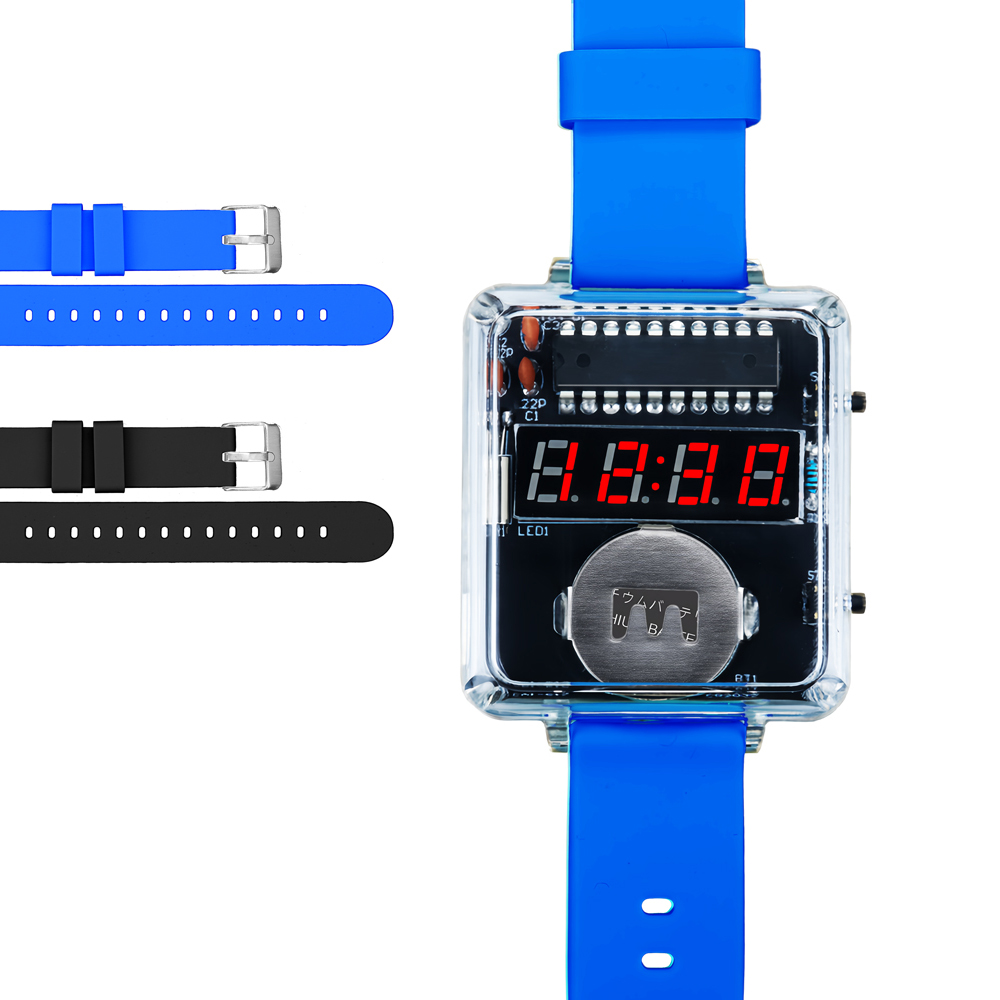 LED DIY Electronic Watch Kit D - Diy Electronics Youtube avaliação e preço