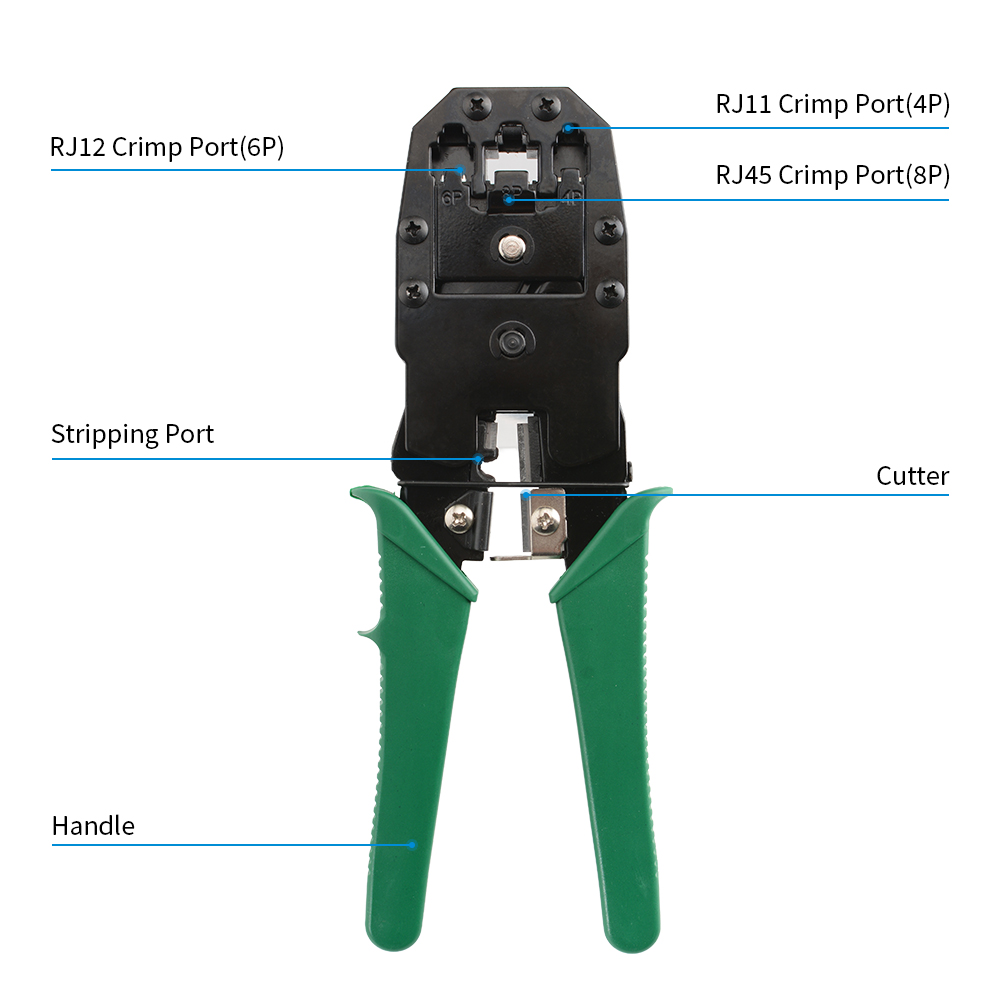 RJ45 Crimping Tool 8P6P4P Netw - Wire Stripper Cutter avaliação e preço