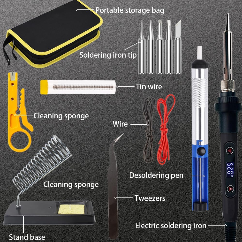 80W Soldering Iron Kit with LC - Diy Electronics Repair avaliação e preço