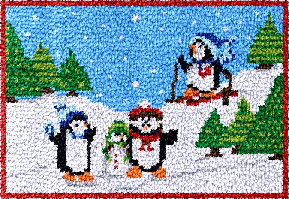penguins Latch Hook Rug Kits w - Diy Electronics Kits For Adults avaliação e preço