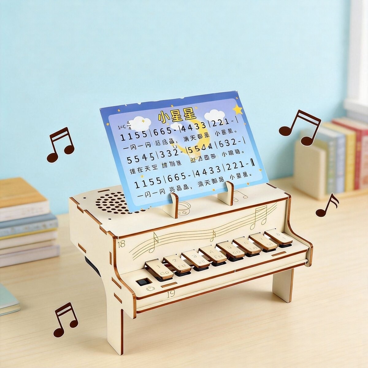 DIY Wooden Electronic Piano Mo - Diy Electronics Kits For Adults avaliação e preço