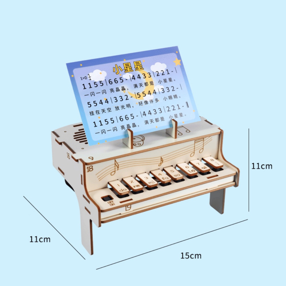 DIY Wooden Electronic Piano Mo - Diy Electronics Kits For Adults avaliação e preço