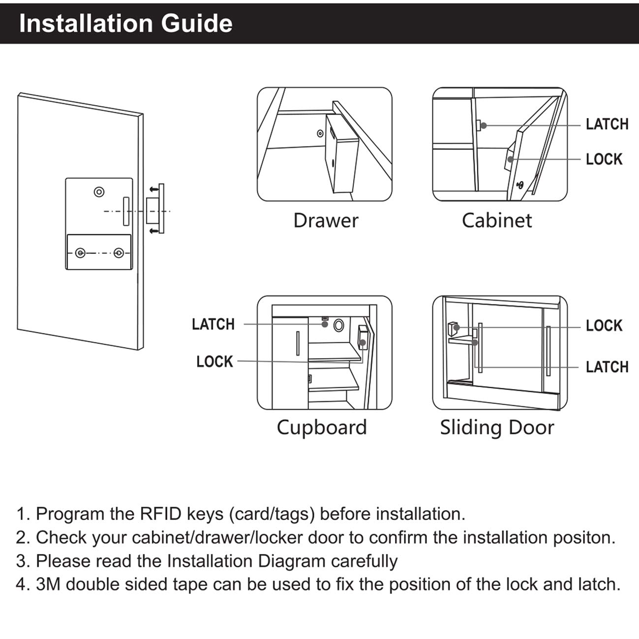 RFID Electronic Cabinet Lock K - Diy Electronics India avaliação e preço