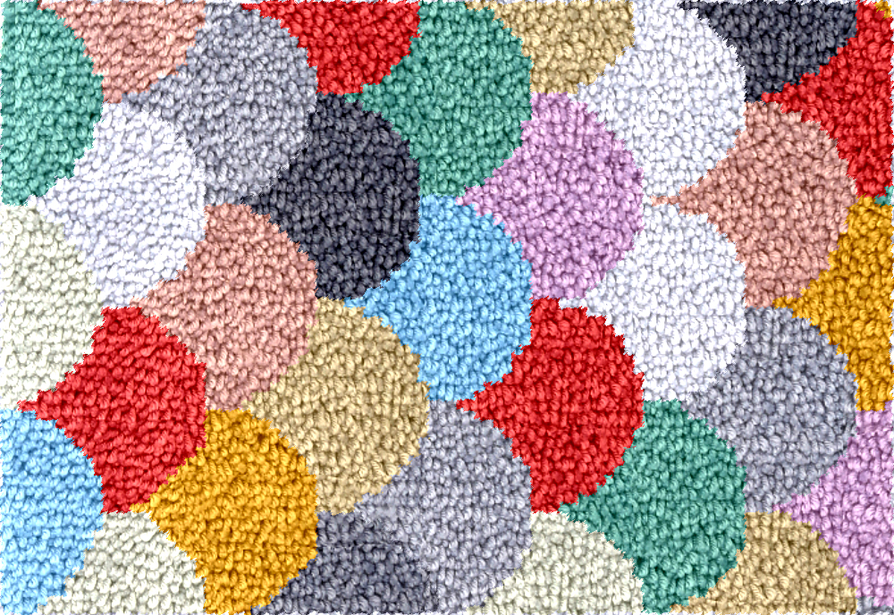 geometry Large latch hook rug  - Diy Electronics Kits For Adults avaliação e preço