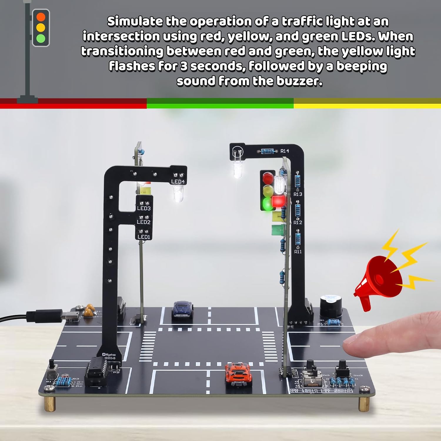 Traffic Light Simulator Kit wi - Diy Electronics Kits For Adults avaliação e preço