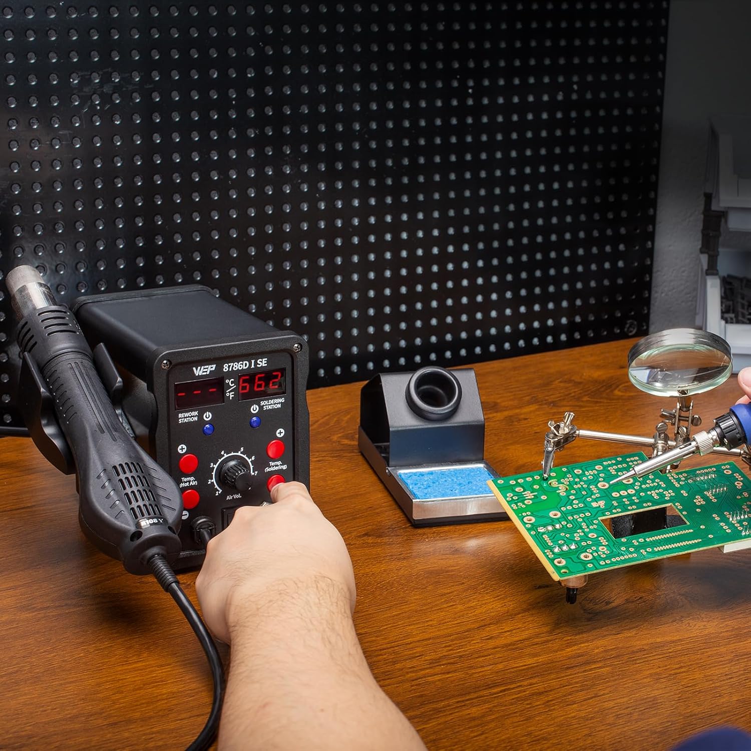 2-in-1 Hot Air Soldering Stati - Desoldering Pump Solder avaliação e preço