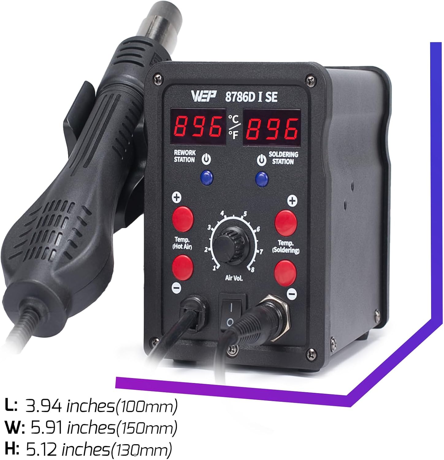 2-in-1 Hot Air Soldering Stati - Desoldering Pump Solder avaliação e preço