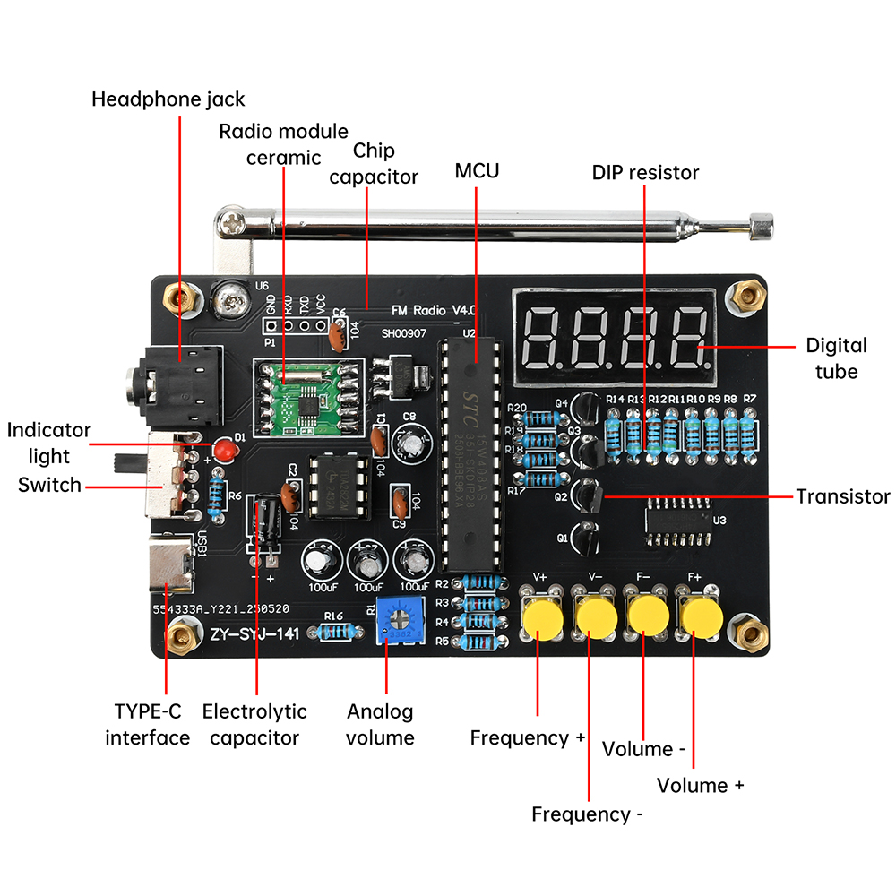 DIY RDA5807M Radio Kit 87-108M - Diy Electronics Youtube avaliação e preço